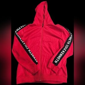 Kenneth Cole Red Zip-Up Hoodie